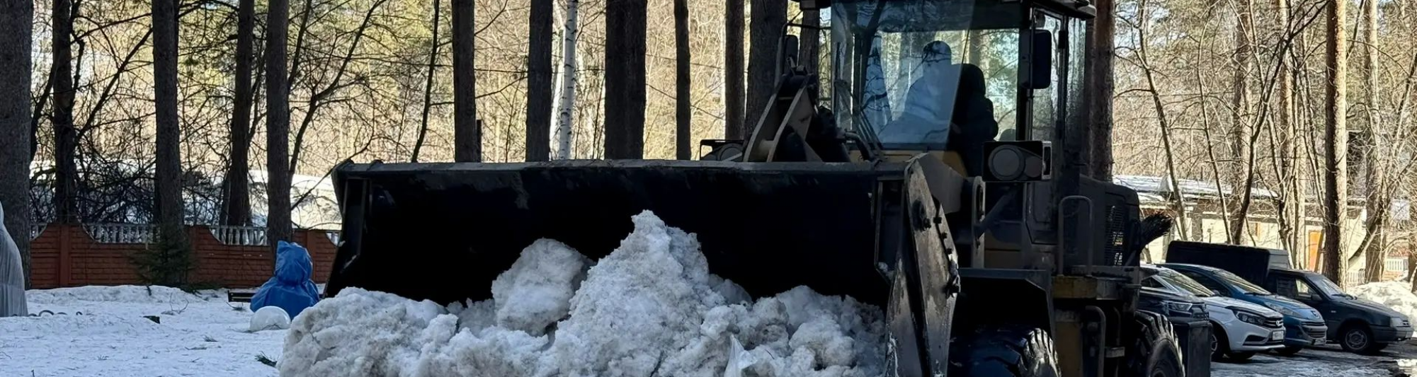 Сергей Сеченов провел субботник по очистке от снега территории Дома ветеранов