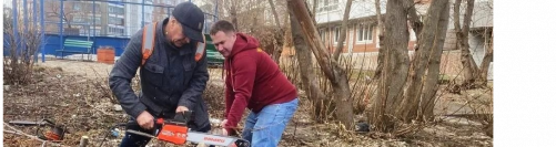 Юрий Полонянкин организовал субботник и решил вопрос с аварийными деревьями